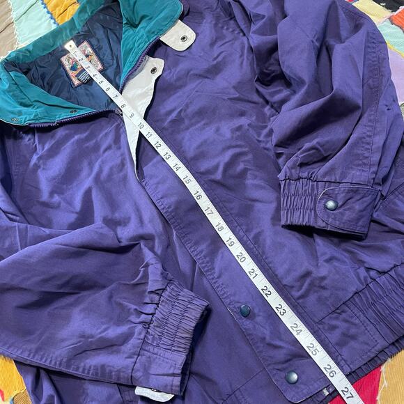 Vintage Jansport Purple and Turquoise Green Jacket Large - Picture 4 of 6